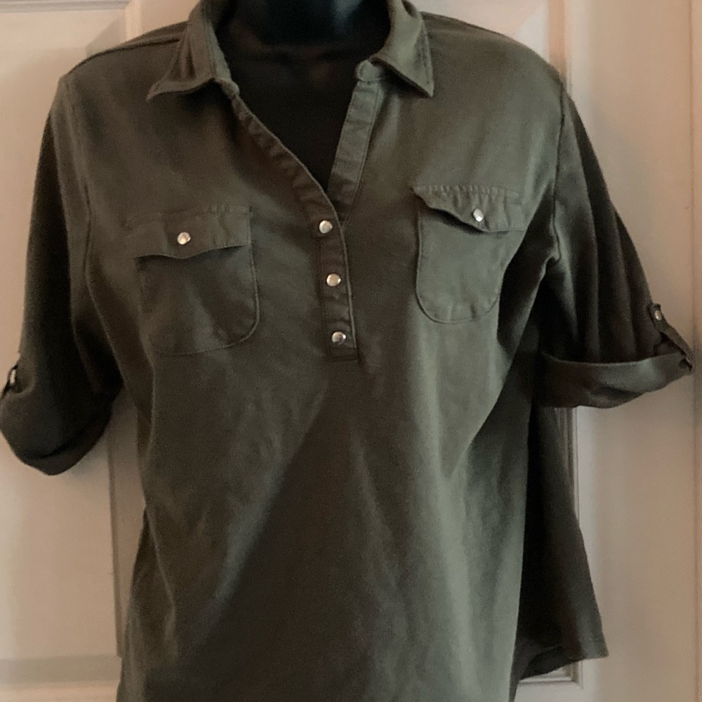 Button down tee.